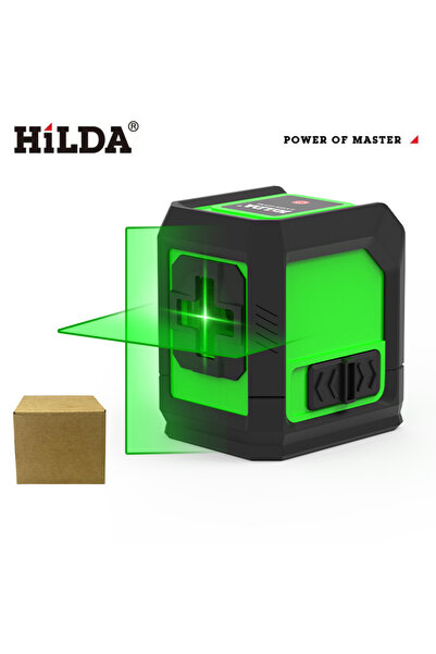 Choice8 مجموعة من 7 أجهزة قياس مستوى الليزر من هيلدا، خطين متقاطعين، ليزر أخضر مستوي، ليزر أفقي ورأسي، ذاتي التسوية