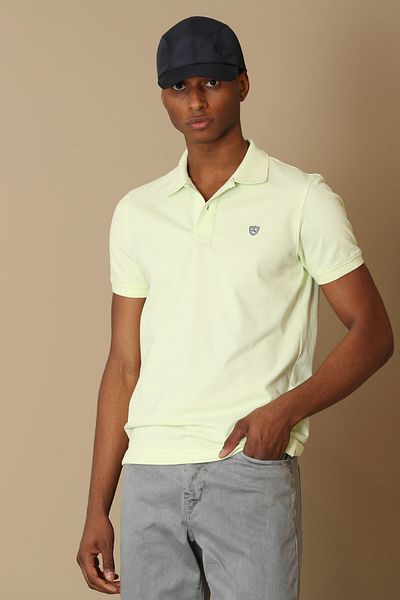 Lufian Ανδρικό T-shirt Laon Sports Polo Neck ανοιχτό κίτρινο