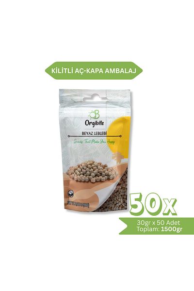 Orgibite White Chickpeas 1500 Gr (30Gr X 50 Pieces)