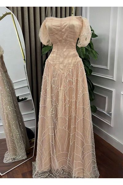 NR FASHION Pink embroidered dress