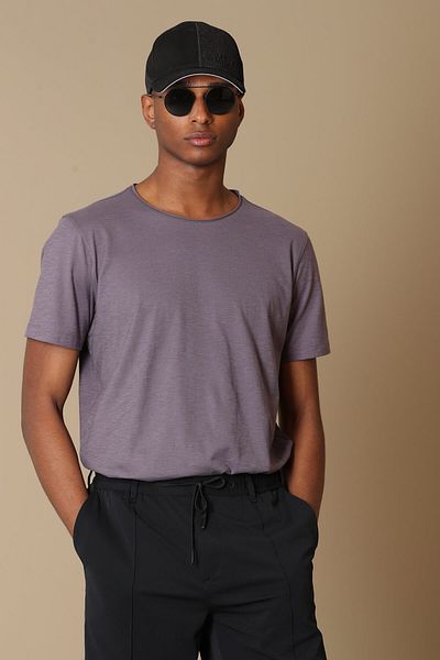 Lufian Ανδρικό μπλουζάκι Junya Basic Plum