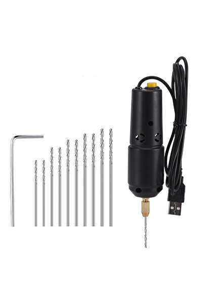 Choice1 Package two Mini Electric USB Drill Portable Handheld Drill Engraving Pen Rotary Tool Kit Jewelry To