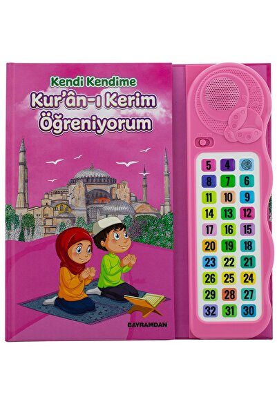 Bayramdan Kendi Kendime 10 Saat’de Kuran Öğreniyorum Sesli Cihazlı Kitap Pembe