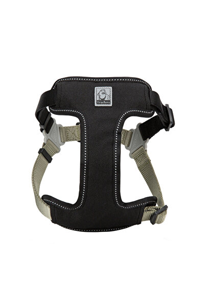 True Love Oxford Kumaşlı, Siyah-gri Mesh Göğüs Tasması