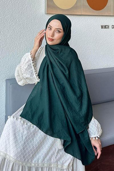 lamelif Comfort Βαμβακερό Σάλι Σμαραγδένιο Πράσινο