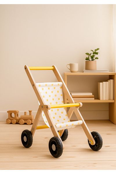 HOMİNG Homing Natural Wooden Baby Stroller 241855