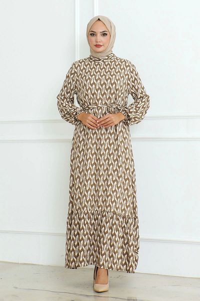 MSK Fashion Άνετο και κομψό φόρεμα με μοτίβο βισκόζης