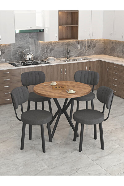 Mygusi Azra 90cm Atlantik Mutfak Masası, Mutfak Masası Takımı, Yemek Masası, ...