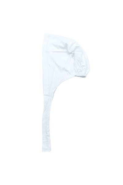 PAKER GİYİM White Stitched Combed Cotton Bonnet - Hijab Scarf Shawl