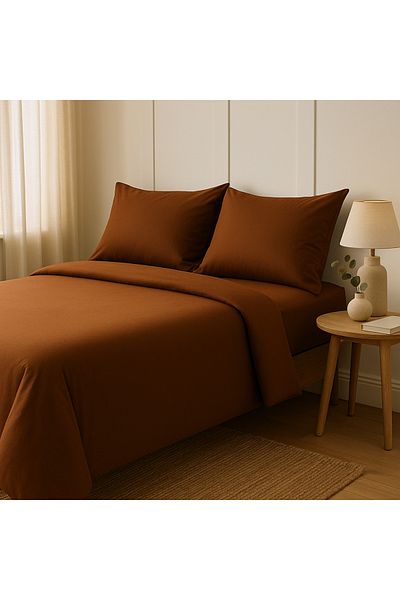 Prime Sleeks Комплект завивка и юрган 160x220 см, 100% памук, кафяв