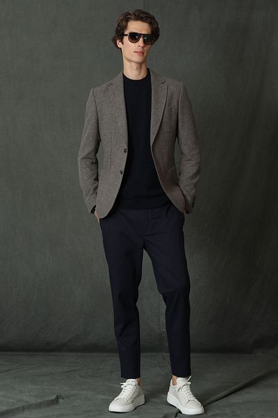 Lufian Erla Sports Men's Blazer Jacket Slim Fit Brown