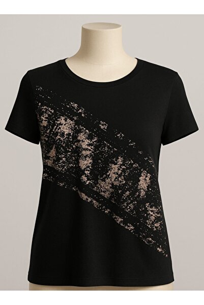 wear on Μεγάλο μέγεθος βισκόζης με κεντημένη πέτρα με κοντό μανίκι Mother Com...