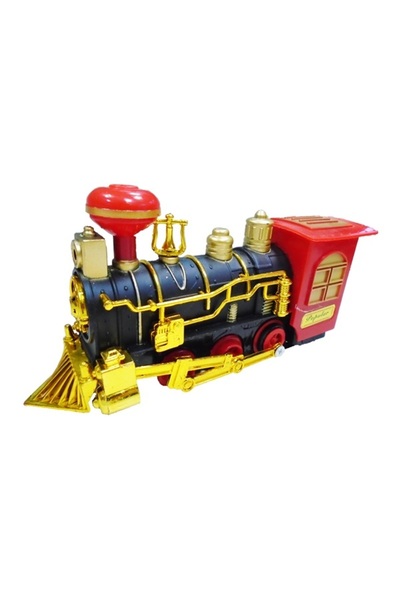 Salamandra Set trenulet clasic pe sine, cu aburi, sunete si luminita