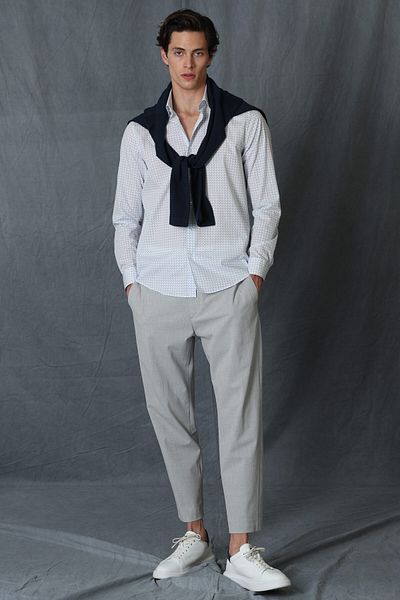 Lufian Ανδρικό Smart πουκάμισο Kamara Comfort Slim Fit Light Blue