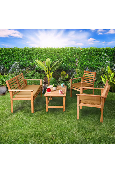 Just Home Lite Bahçe Takımı - Natürel / Haki