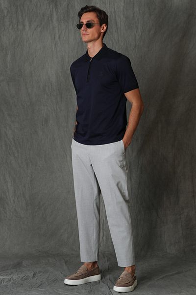 Lufian Babel Smart Men's Polo T-Shirt Navy Blue