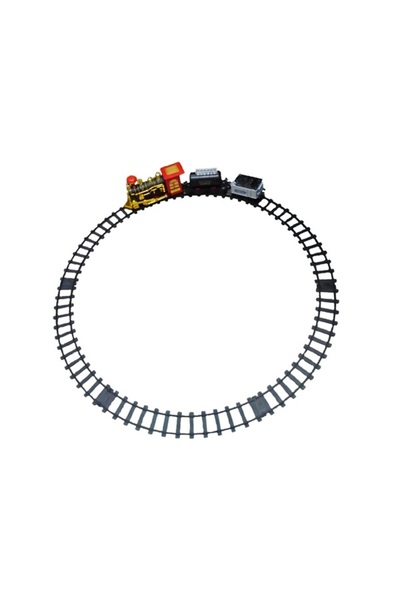 Salamandra Set trenulet clasic pe sine, cu aburi, sunete si luminita