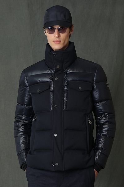 Lufian Genius Goose Feather Men's Coat Navy Blue