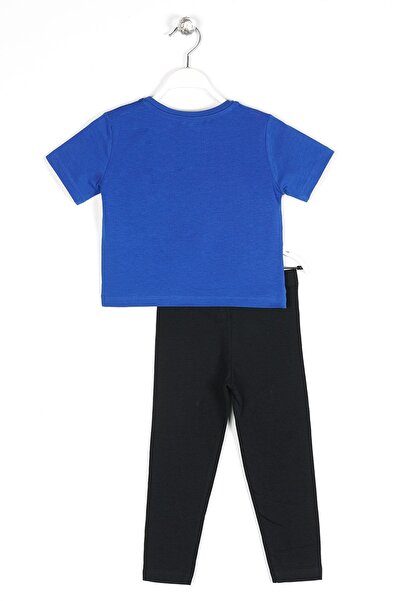 zepkids Crew Neck Short Sleeve Be Awe Some Printed Saks Color Girl's Tights Set