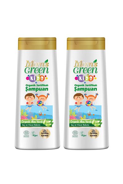 Mom's Green Set of 2 Kids Organic Aloe Vera Children's Shampoo 400 ml 400 ml