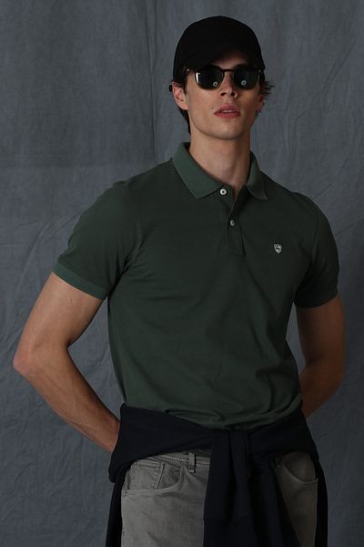 Lufian Ανδρικό μπλουζάκι Laon Sports Polo Neck Πράσινο