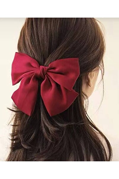 Elvinege Aksesuar Bordo Fiyonk Toka - Klipsli Fiyonk Toka