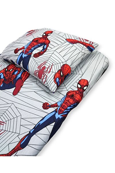 Bebek Özel Pamuklu Bebek Çocuk Lastikli Çarşaf ve Yastık Kılıfı 80x130 Gri Ör...