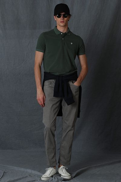 Lufian Ανδρικό μπλουζάκι Laon Sports Polo Neck Πράσινο