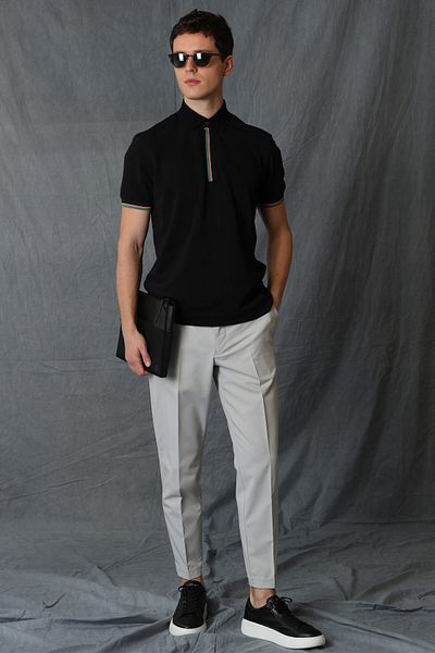 Lufian Kard Smart Men's Polo T-Shirt Black