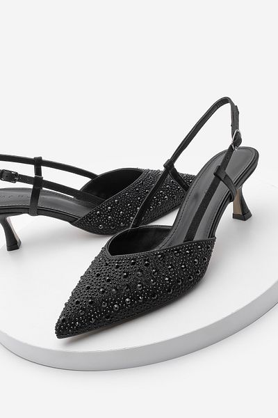 Marjin Boniva Black Stone Stiletto – spitze Zehenschuhe mit Absatz