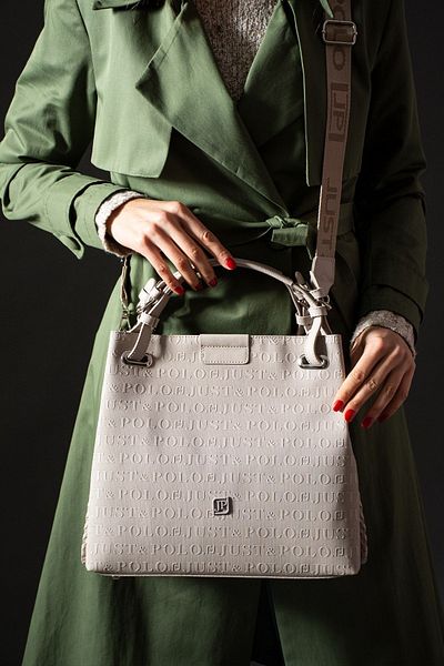 GALB LEATHER Geantă de umăr pentru femei Just Polo - Dimensiune mare lată, curea largă, zilnic 33x26 cm