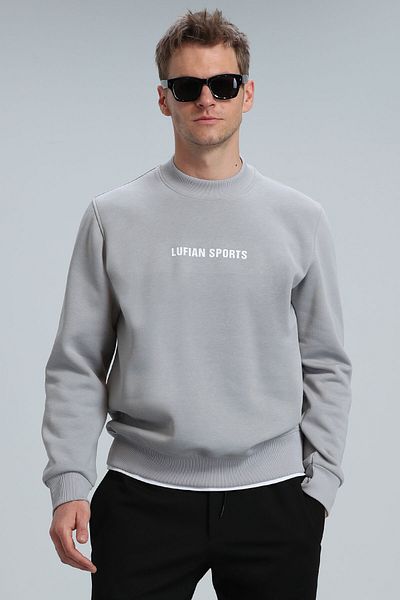 Lufian Star Men's Sweatshirt Light Gray