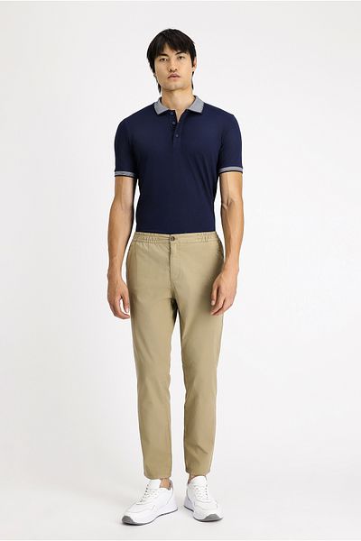 Kiğılı Regular Fit Lycra Canvas / Chino Pants with Elastic Waist
