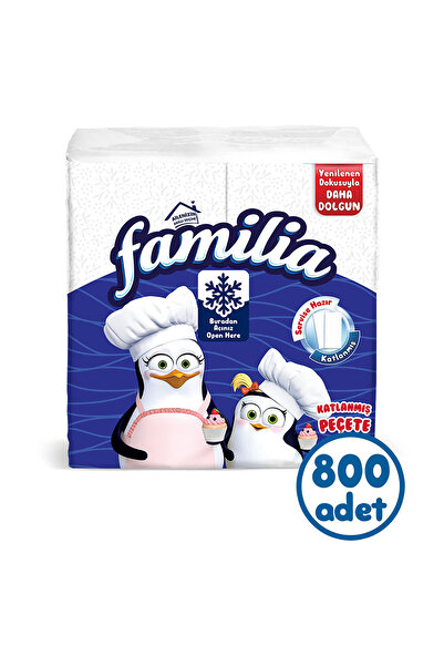 Familia 100'lü Katlanmış Peçete (8 PAKET X 100 YAPRAK)