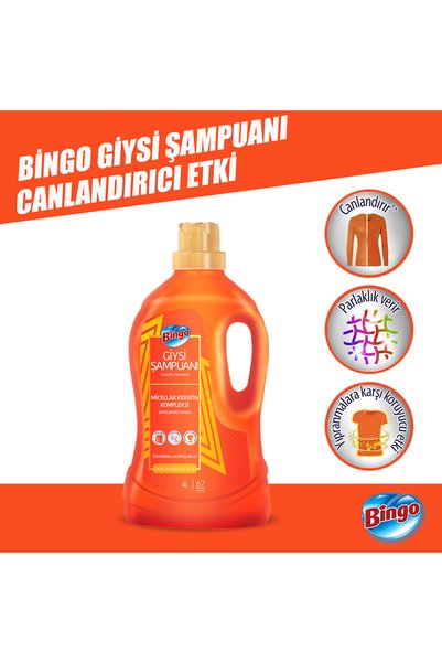 Bingo Giysi Şampuanı Canlandırıcı Etki 4l 2'li