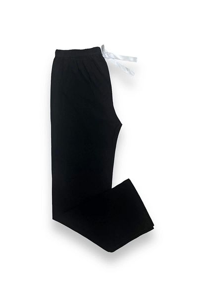 Erdenay Tekstil Pantaloni de pijama de damă din bumbac pieptănat negru