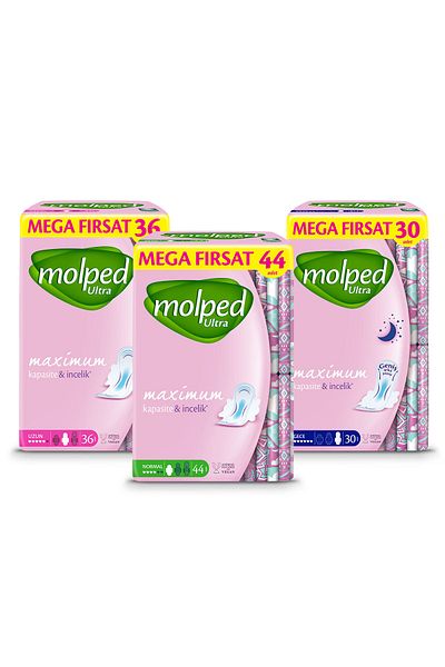Molped Ultra Hygienic Pad Mixed Mega Pack 110 Pieces
