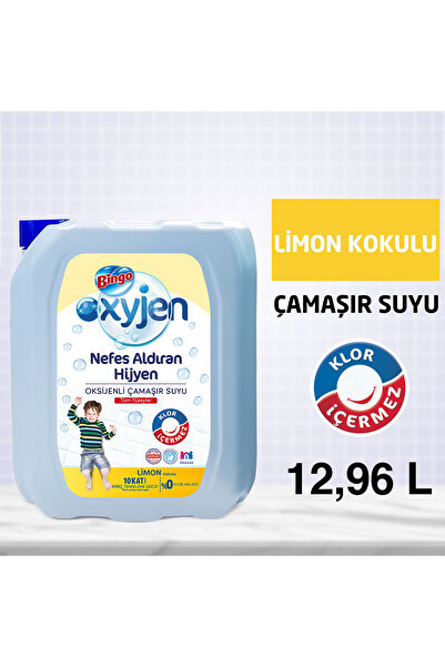 Bingo Oksijen Çamaşır Suyu 3,24 Lt Limon Kokulu 4'lü