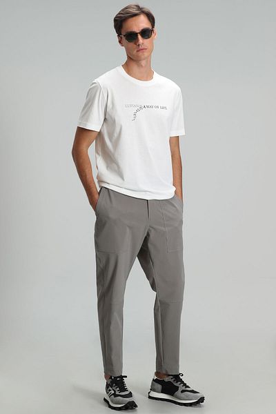 Lufian Stewart Modern Graphic T- Shirt Off White