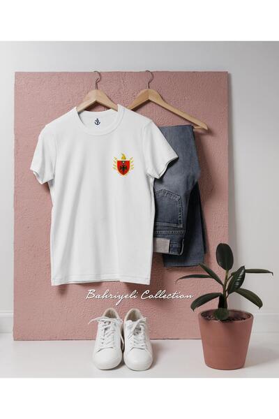 Bahriyeli Collection تي شيرت للجنسين بتصميم جيب ألباني كبير الحجم