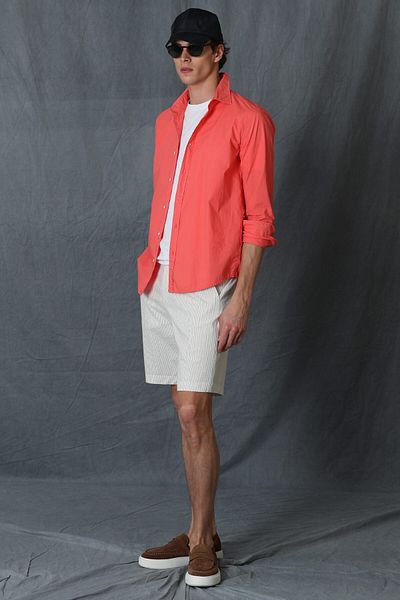 Lufian Мъжка риза Makro Smart Shirt Comfort Slim Fit Coral
