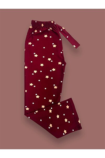 Erdenay Tekstil Pantaloni de pijama din piele intoarsa cu textura matasoasa