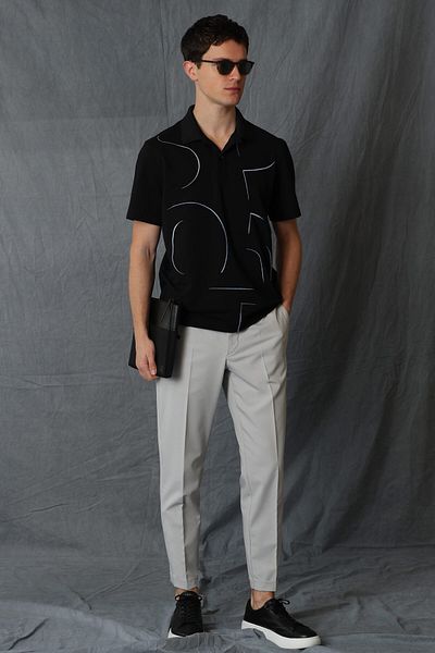 Lufian Nora Smart Men's Polo T-Shirt Black
