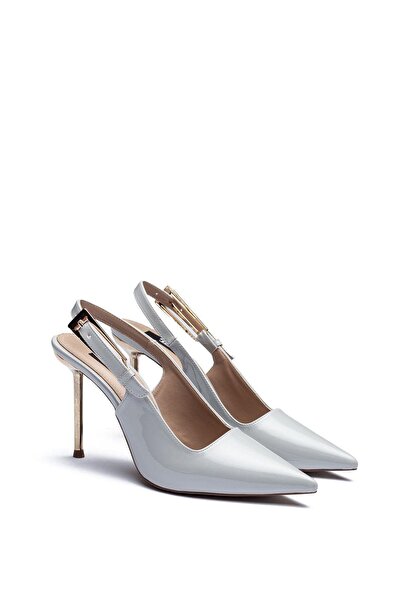 Dedos 9290 Pantofi Sitiletto pentru damă, cu spatele deschis, cu vârf ascuțit, cu toc galvanizat