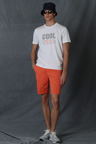 Lufian Λευκό T-shirt Maya Modern Graphic