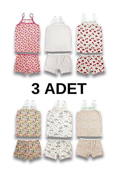 Erdenay Tekstil Памучни боксерки за момичета - комплект от 3 броя