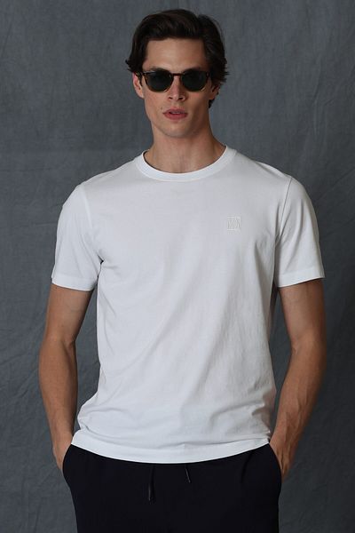 Lufian Tricou grafic Pablo Modern Alb