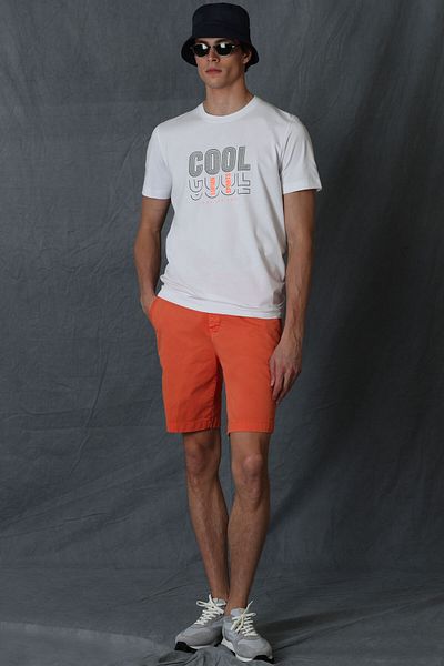 Lufian Ανδρικό σορτς Chino Zegler Sports Slim Fit πορτοκαλί