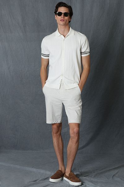 Lufian Fral Sports Ανδρικό σορτς Chino Slim Fit Beige