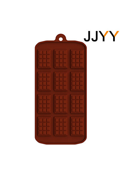 STONEGO قالب سيليكون بني JJYY، 12 قالب شوكولاتة متساوي، قالب حلوى فوندان DIY،...